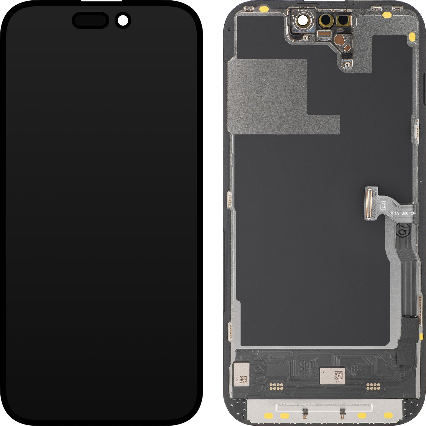 Displej s dotykovým panelem MP kompatibilní s Apple iPhone 14 Pro, s rámem, verze Soft OLED 120Hz FHD Diagnostic, černý