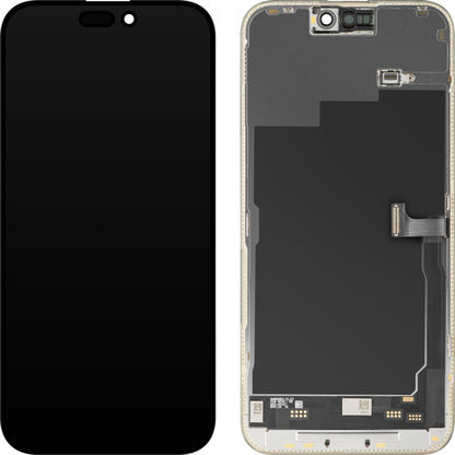 Displej s dotykovým panelem MP kompatibilní s Apple iPhone 15 Pro Max, s rámem, verze Soft OLED IC Movable 120Hz FHD, černý