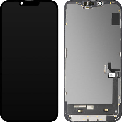 Displej s dotykovým panelem MP kompatibilní s Apple iPhone 14 Plus, s rámem, verze Soft OLED FHD Diagnostic, černý