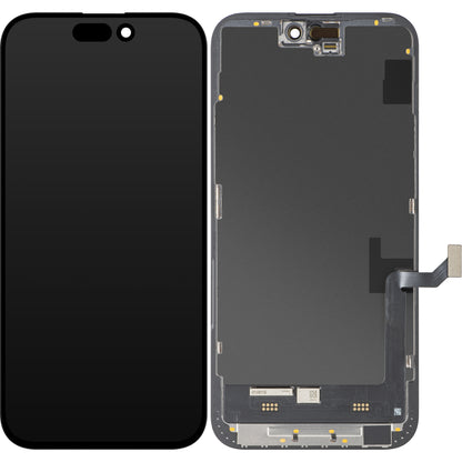 Displej s dotykovým panelem MP kompatibilní s Apple iPhone 15 Plus, s rámem, verze Soft OLED FHD IC Movable, černý