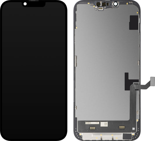 Displej s dotykovým panelem MP kompatibilní s Apple iPhone 14 Plus, s rámem, verze Soft OLED FHD IC Movable, černý