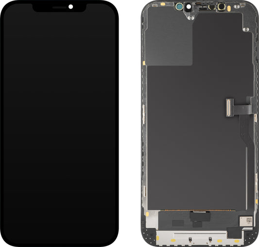 Displej s dotykovým panelem MP kompatibilní s Apple iPhone 12 Pro Max, s rámem, verze OLED Diagnostic, černý