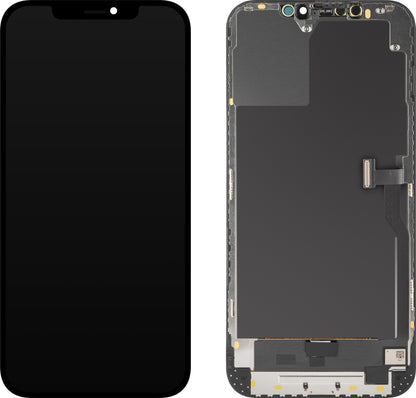 Displej s dotykovým panelem MP kompatibilní s Apple iPhone 12 Pro Max, s rámem, verze OLED Diagnostic, černý
