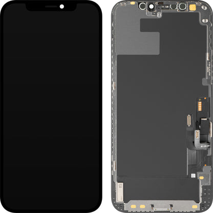 Displej s dotykovým panelem MP kompatibilní s Apple iPhone 12 / 12 Pro, s rámem, verze OLED Diagnostic, černý
