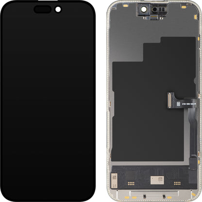 Displej s dotykovým panelem MP kompatibilní s Apple iPhone 15 Pro, s rámem, verze Soft OLED FHD 120Hz Diagnostic, černý