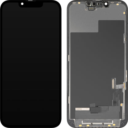 Displej s dotykovým panelem MP kompatibilní s Apple iPhone 13, s rámem, verze OLED FHD Diagnostic, černý