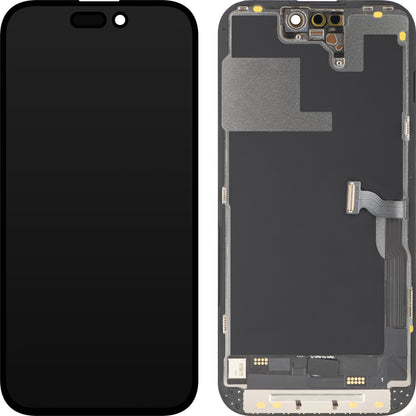 Displej s dotykovým panelem MP kompatibilní s Apple iPhone 14 Pro, s rámem, verze OLED FHD Diagnostic, černý
