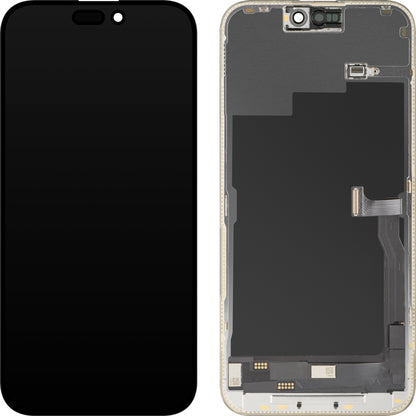 Display s dotykovým displejem MP kompatibilní s Apple iPhone 15 Pro Max, s rámem, verze OLED FHD Diagnostic, černý