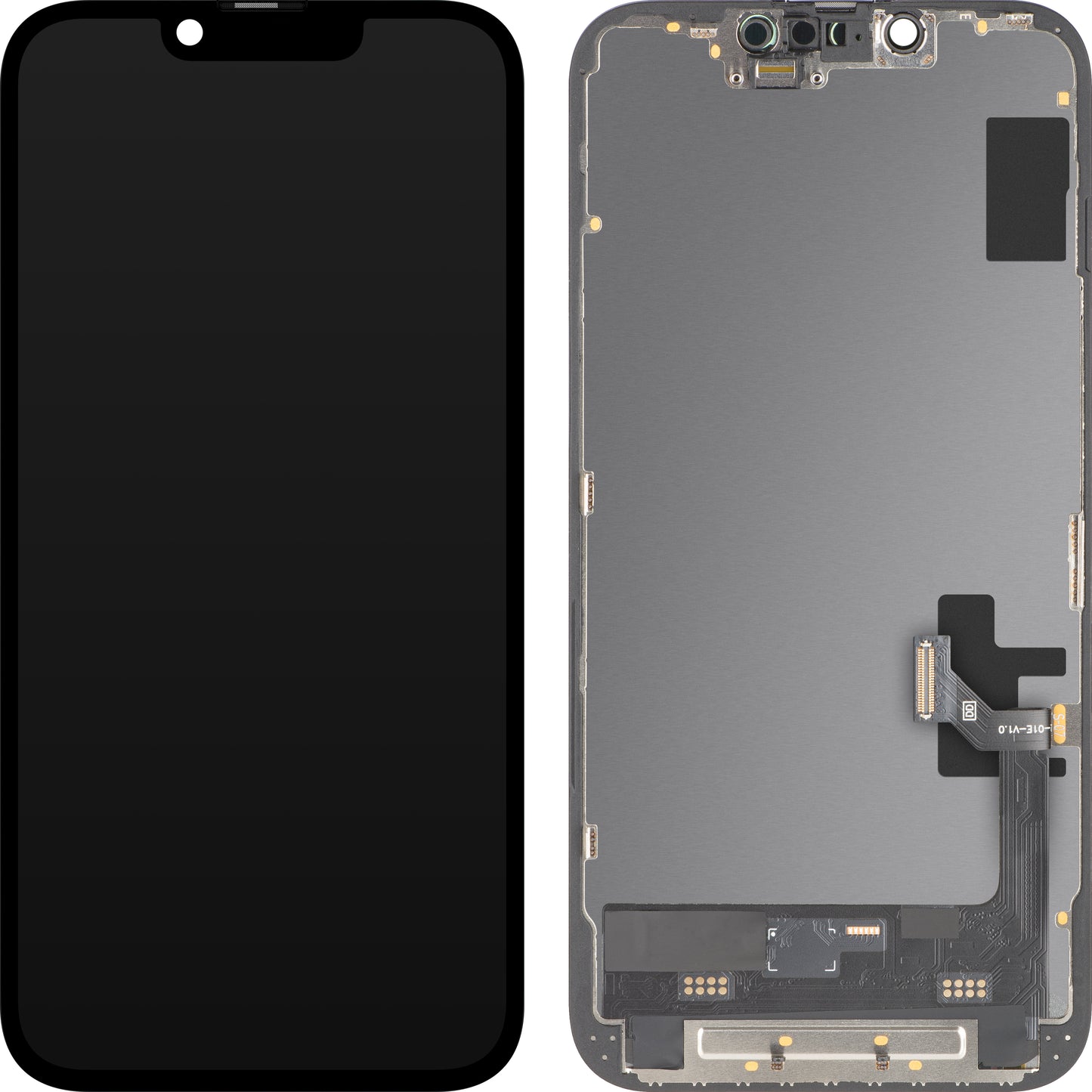 MP dotykový displej kompatibilní s Apple iPhone 17e / 16e, s rámečkem, Soft OLED FHD 120Hz IC přenosná verze, černá