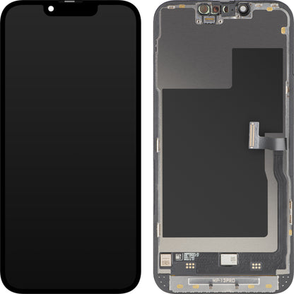 MP dotykový displej kompatibilní s Apple iPhone 13 Pro, s rámečkem, prémiová verze Soft OLED FHD 120Hz diagnostický, černý