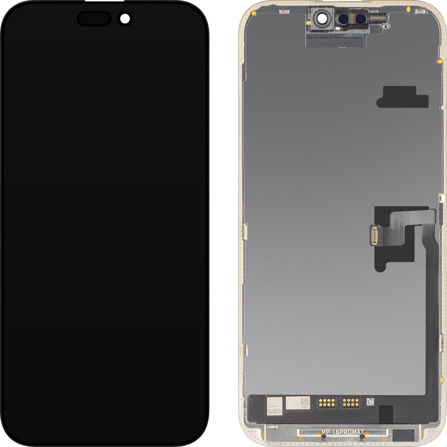 MP dotykový displej kompatibilní s Apple iPhone 16 Pro Max, s rámečkem, softwarová verze OLED FHD diagnostická, černý