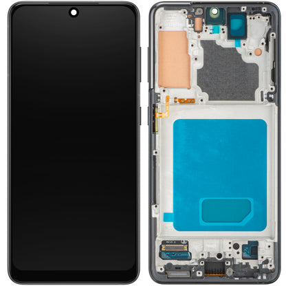 MP dotykový displej kompatibilní se Samsung Galaxy S21 5G G991, s rámečkem, černý