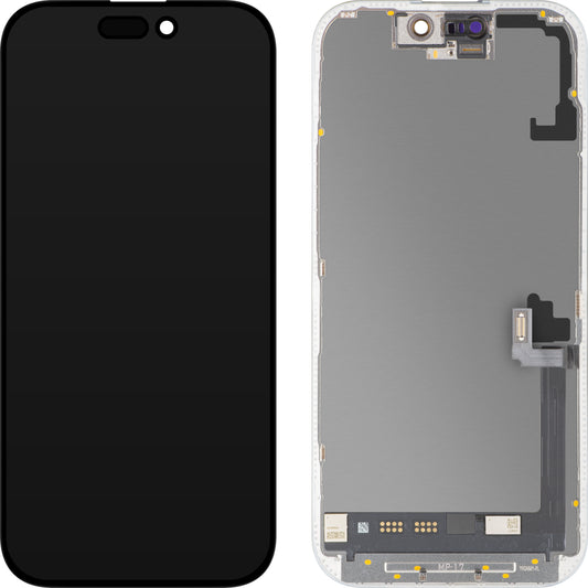MP dotykový displej kompatibilní s Apple iPhone 17, s rámečkem, softwarová verze OLED FHD 120Hz diagnostická, černý