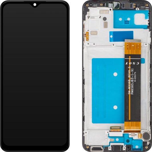 MP dotykový displej kompatibilní se Samsung Galaxy A23 A235, s rámečkem, černý, znovu zabalený