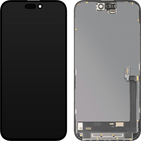 Displej s dotykovou obrazovkou MP kompatibilní s Apple iPhone 16 Plus, s rámečkem, softwarová verze OLED FHD 120Hz diagnostika, černá