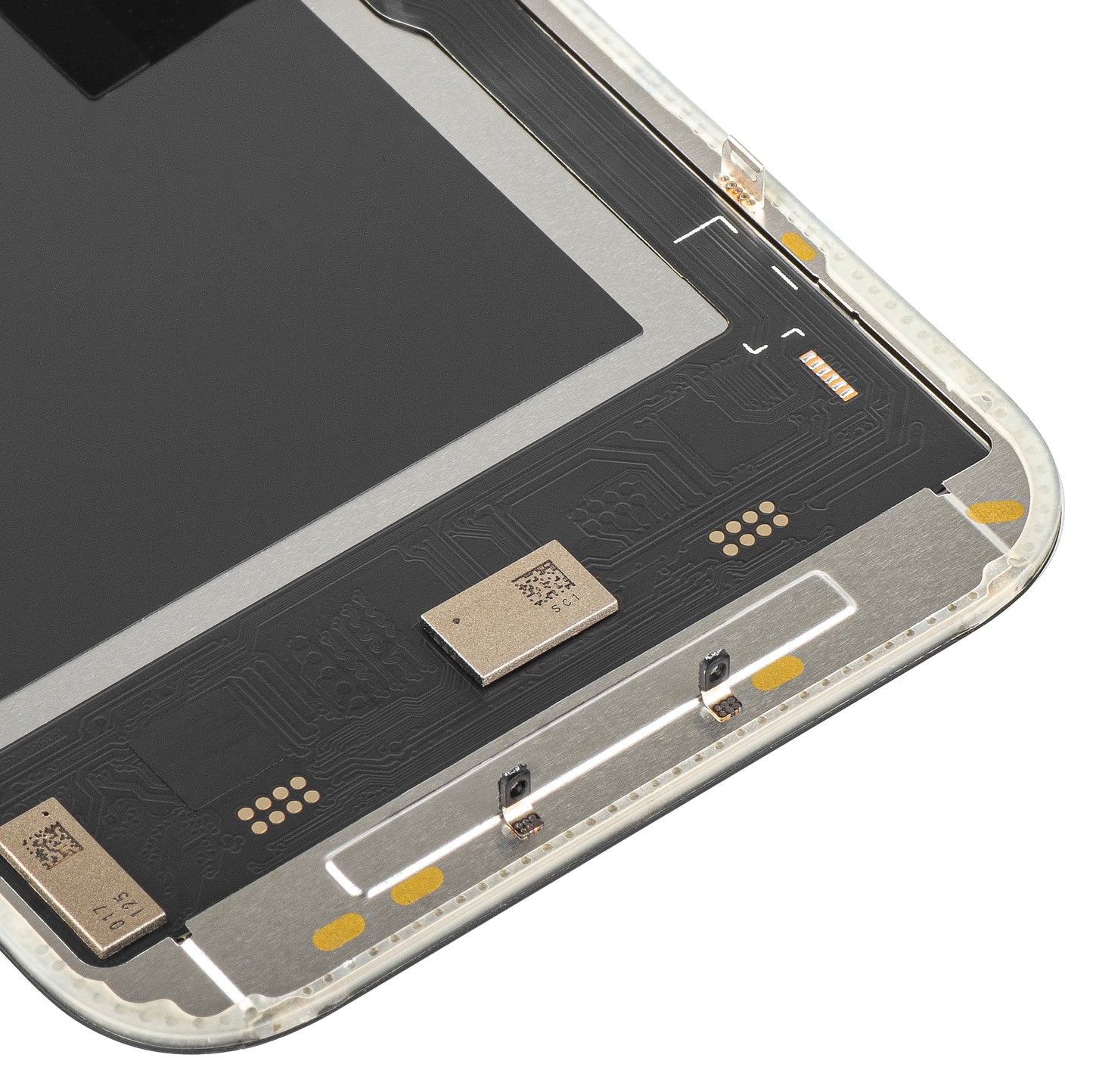 Displej s dotykovým panelem MP kompatibilní s Apple iPhone 15 Pro, s rámem, verze Soft OLED IC Movable 120Hz FHD, černý