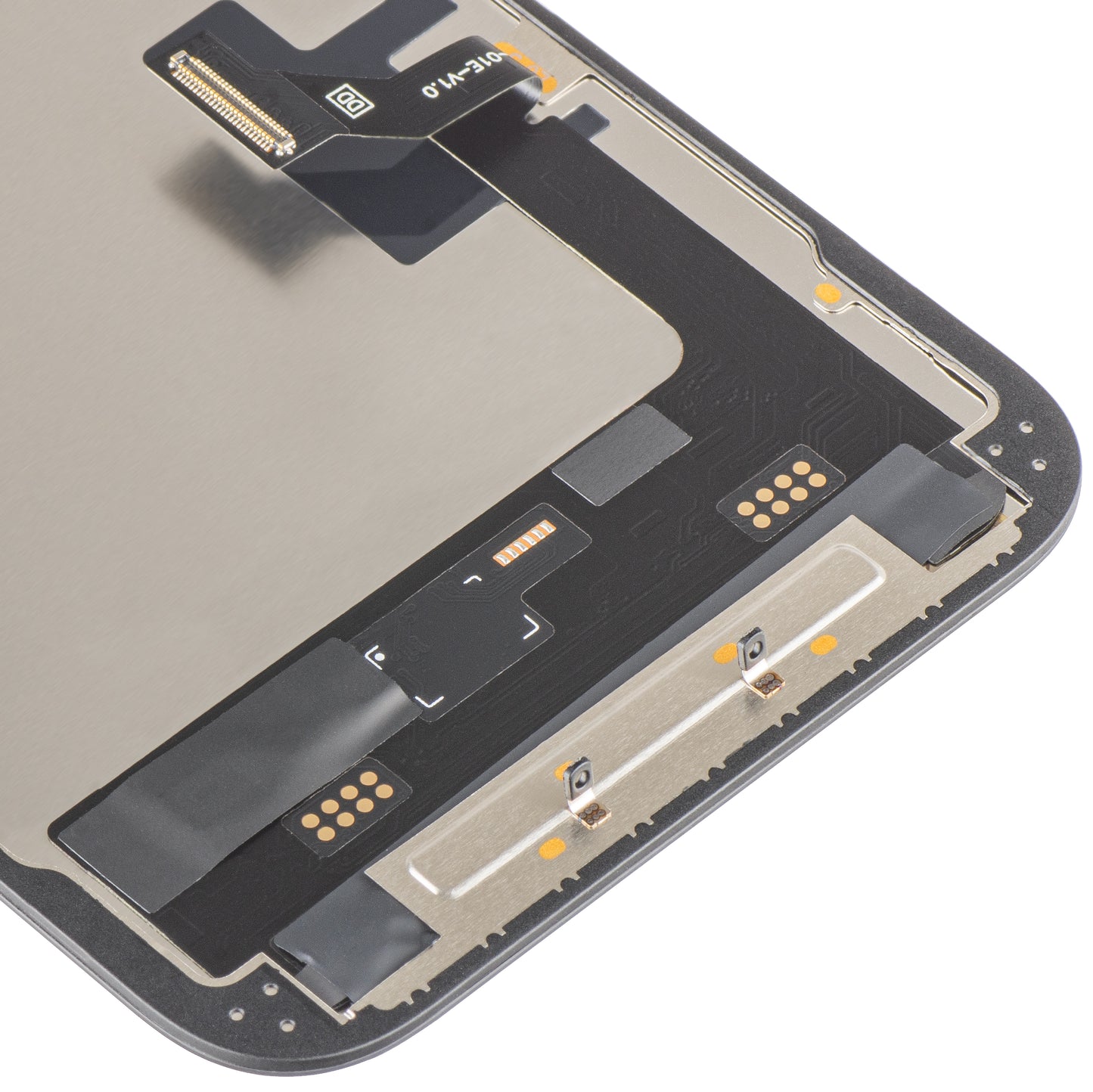MP dotykový displej kompatibilní s Apple iPhone 17e / 16e, s rámečkem, Soft OLED FHD 120Hz IC přenosná verze, černá