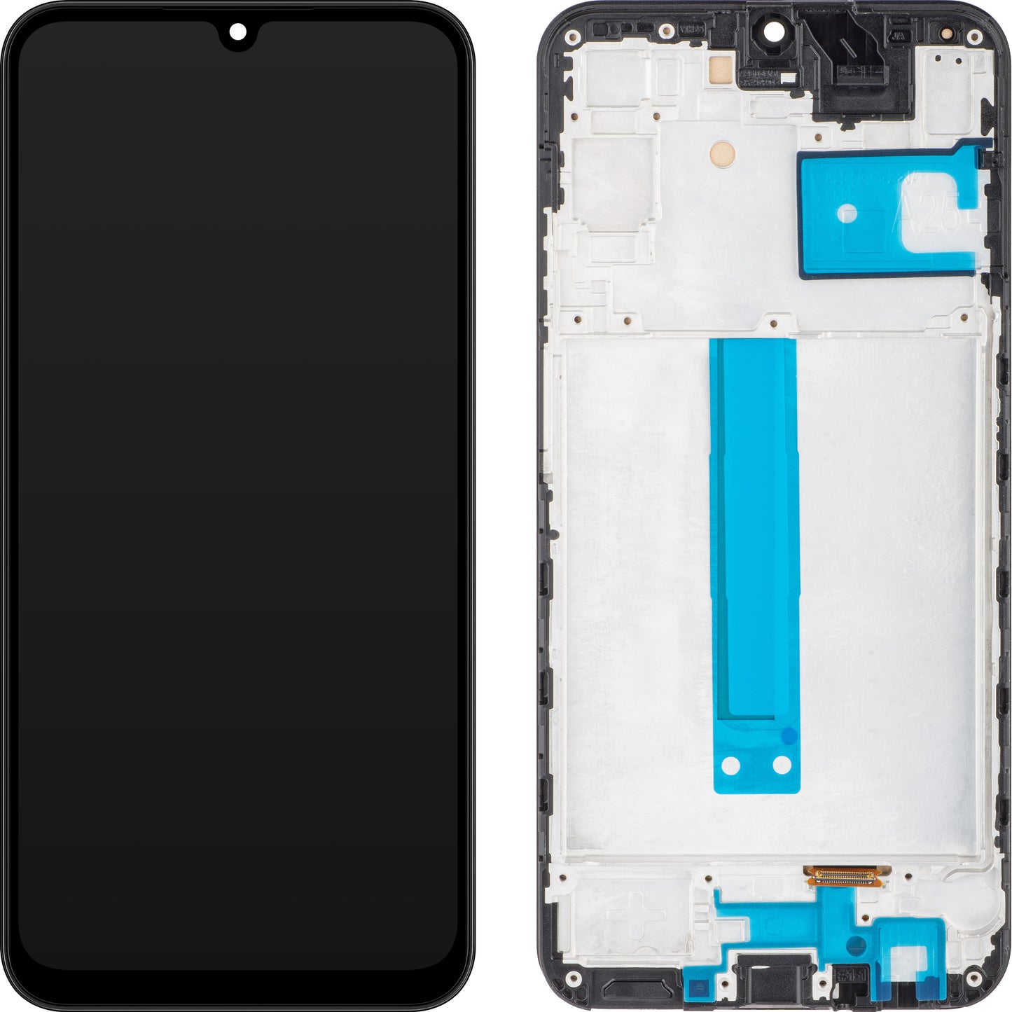 Dotykový MP displej kompatibilní se Samsung Galaxy A25 A256, s rámečkem, černý