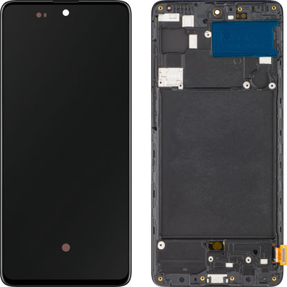 MP dotykový displej kompatibilní se Samsung Galaxy A71 A715, s rámečkem, verze OLED, černý 