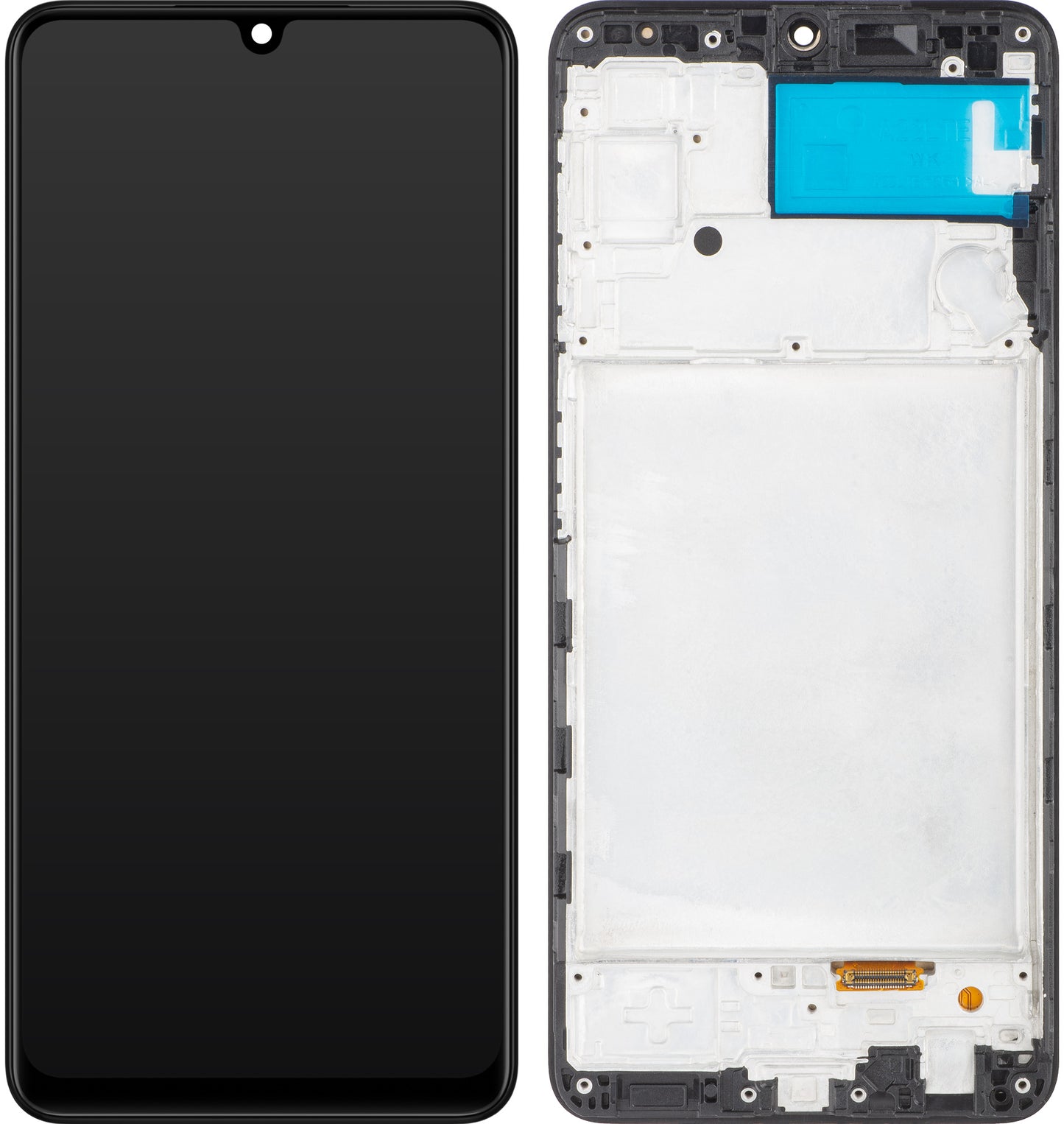 MP dotykový displej kompatibilní s Samsung Galaxy A22 A225, s rámečkem, černý 