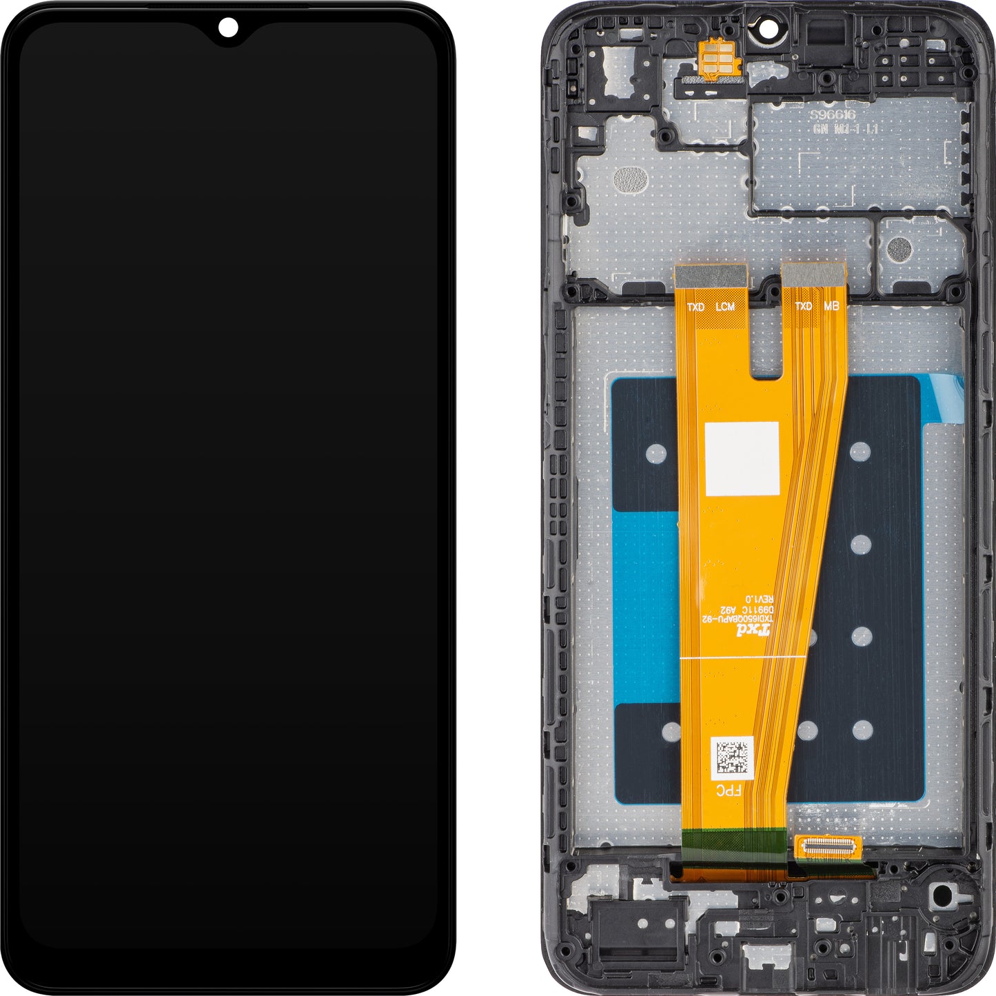 MP dotykový displej kompatibilní s Samsung Galaxy A04 A045, s rámečkem, černý 