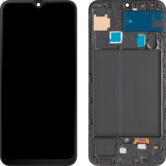 MP dotykový displej kompatibilní s Samsung Galaxy A50 A505, s rámečkem, černý 