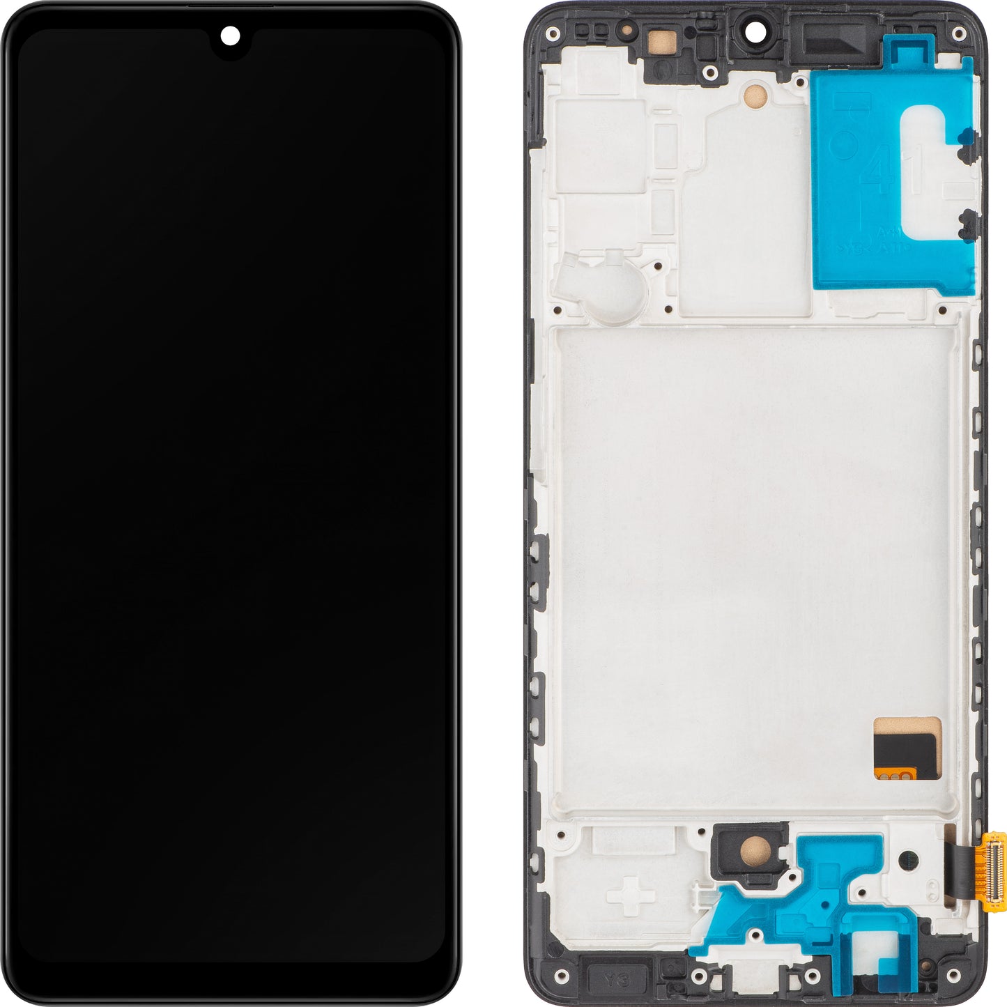 MP dotykový displej kompatibilní s Samsung Galaxy A41 A415, s rámečkem, černý 