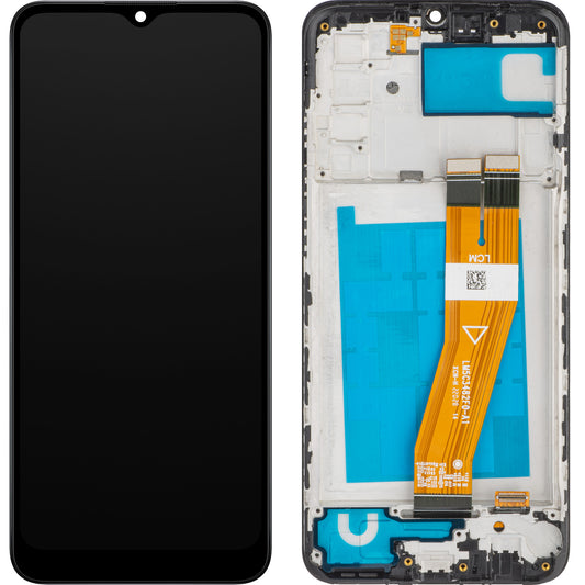 Dotykový MP displej kompatibilní se Samsung Galaxy A02s A025F, s rámečkem, černý 