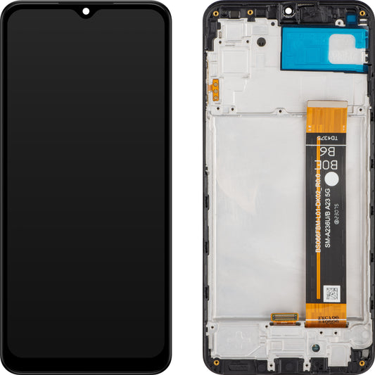 MP dotykový displej kompatibilní s Samsung Galaxy A23 5G A236, s rámečkem, černý 