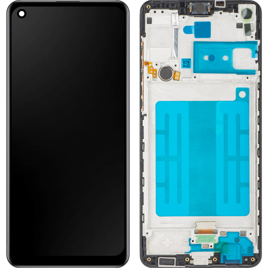 MP dotykový displej kompatibilní s Samsung Galaxy A21s A217, s rámečkem, černý 