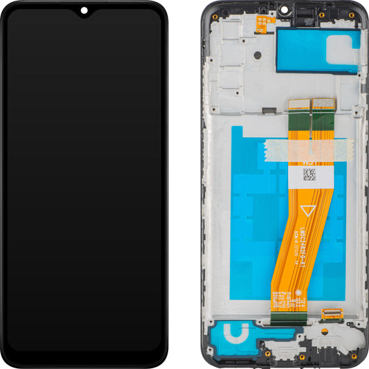 MP dotykový displej kompatibilní se Samsung Galaxy A03s A037, s rámečkem, verze F, černý, swap