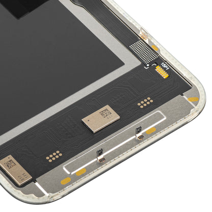 Displej s dotykovým panelem MP kompatibilní s Apple iPhone 15 Pro, s rámem, verze Soft OLED IC Movable 120Hz FHD, černý