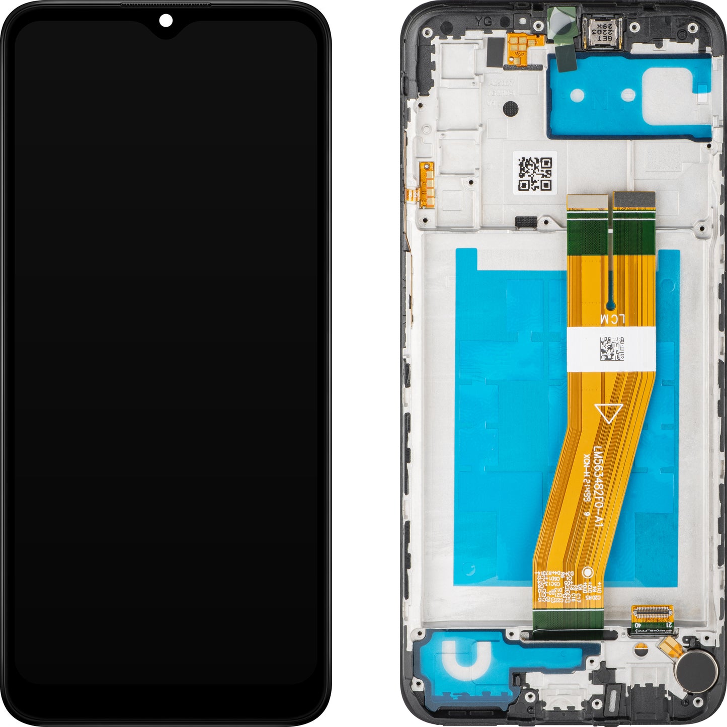 Dotykový MP displej s dotykovým sklem kompatibilní s Samsung Galaxy A03s A037, s rámečkem, verze F, černý 