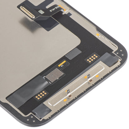 MP dotykový displej kompatibilní s Apple iPhone 17e / 16e, s rámečkem, Soft OLED FHD 120Hz IC přenosná verze, černá