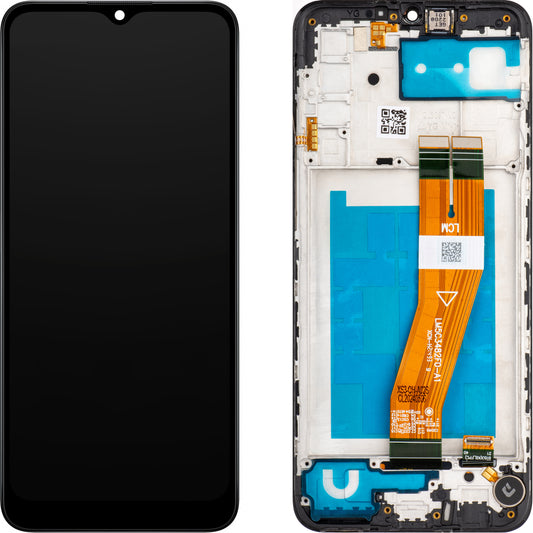 MP dotykový displej kompatibilní s Samsung Galaxy A02s A025G, s rámečkem, černý 