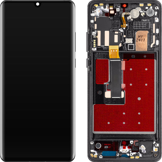 MP dotykový displej kompatibilní s Huawei P30 Pro, s rámečkem, verze OLED, černý 