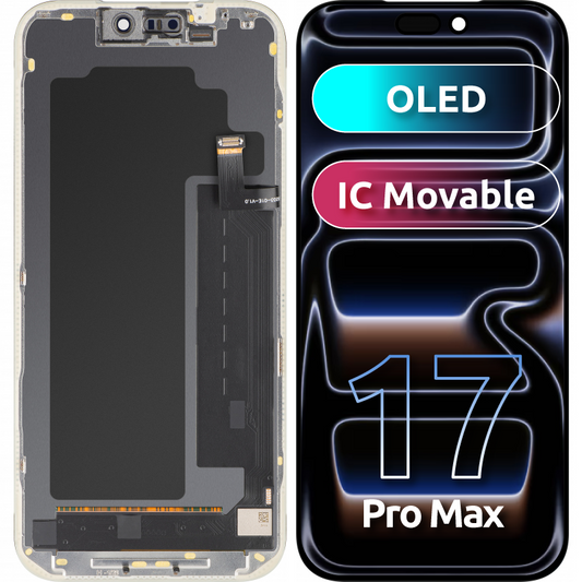 MP dotykový displej kompatibilní s Apple iPhone 17 Pro Max, s rámečkem, verze OLED FHD IC Movable, černý