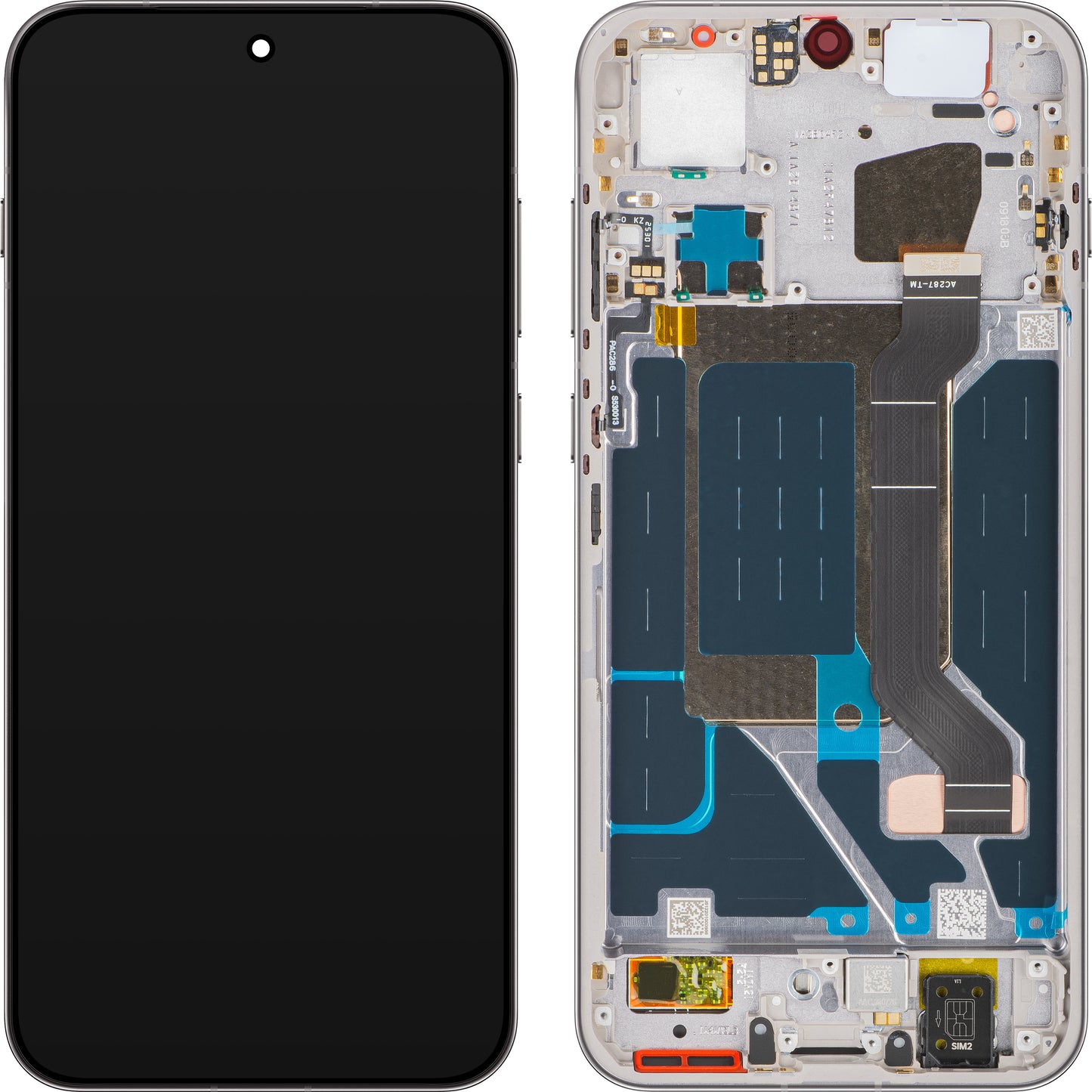 Displej s dotykovou obrazovkou Oppo Find X9, s rámem, šedý (Titanium Grey), Service Pack 621029000716