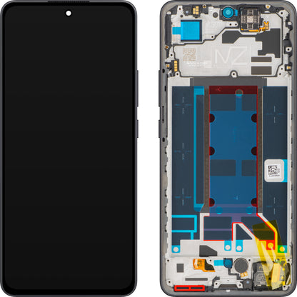 Displej s dotykovou obrazovkou Oppo Reno13 FS 5G / Reno13 F, s rámem, šedá (Graphite Grey), Service Pack 621029000449