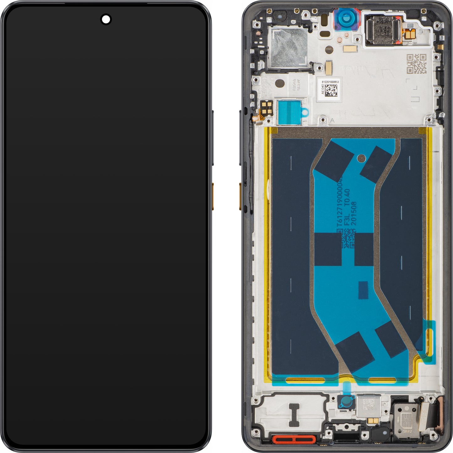 Displej s dotykovou obrazovkou Realme GT 7, s rámem, černý (IceSense Black), Service Pack 621029000573