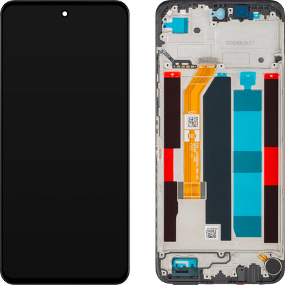 Display s dotykovým displejem Realme C71, s rámem, černý, Service Pack 621029000577