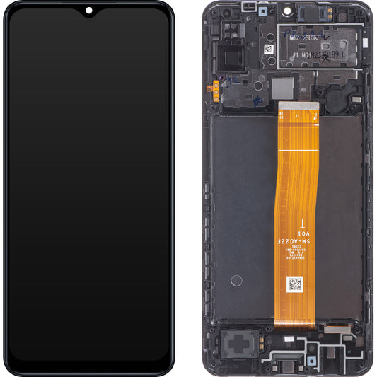 Displej s dotykovou obrazovkou Samsung Galaxy M12 M127, s rámečkem, černý, Swap GH82-25042A