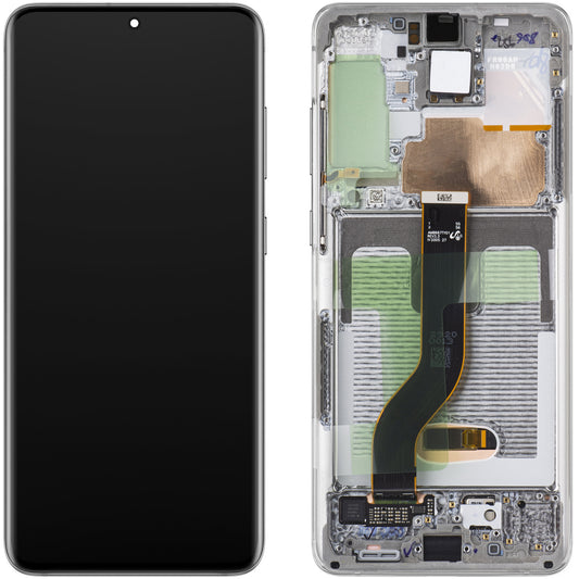 Displej s dotykovou obrazovkou Samsung Galaxy S20+ 5G G986 / S20+ G985, s rámem, bílý (Cloud White), servisní balíček GH82-31441B