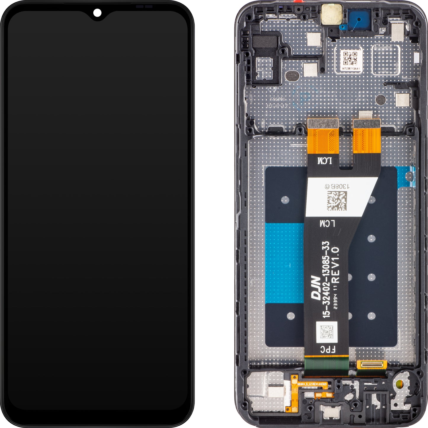 Displej s dotykovou obrazovkou Samsung Galaxy A14 5G A146, s rámečkem, evropská verze, černý, znovu zabalený GH81-23315A