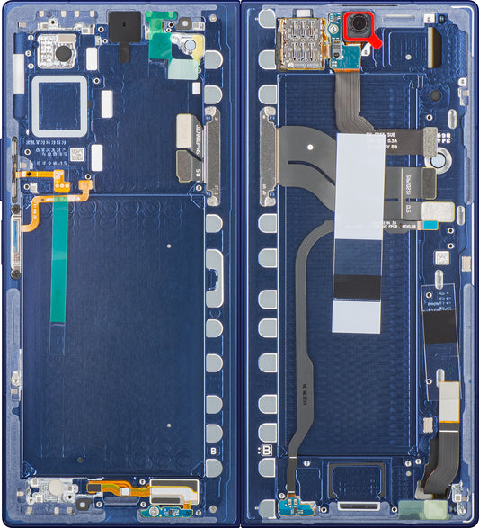 Displej s dotykovou obrazovkou Samsung Galaxy Z Fold7 F966, s rámečkem, pod vnitřní částí, modrý (Blue Shadow), servisní balíček GH82-37548B