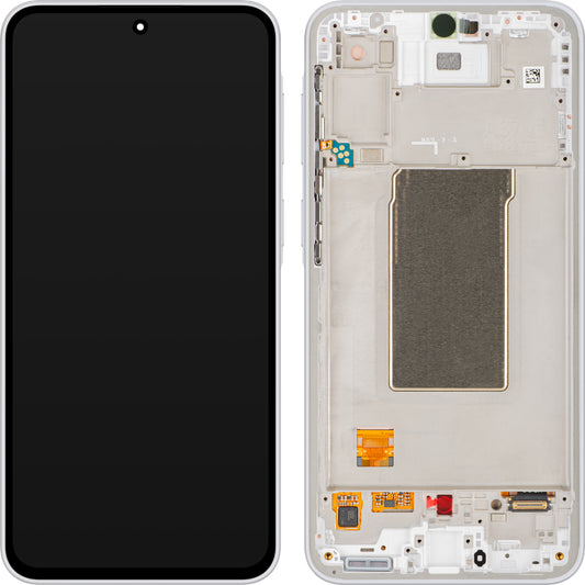 Displej s dotykovou obrazovkou Samsung Galaxy A37 5G, s rámečkem, bílý, servisní balíček GH82-39232C