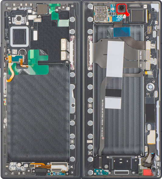 Displej s dotykovou obrazovkou Samsung Galaxy Z Fold8 Ultra F976, s rámečkem, pod vnitřní částí, černý (grafit), servisní balíček GH82-39805A