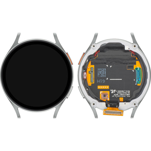 Displej s dotykovou obrazovkou Samsung Galaxy Watch7 44mm, s rámečkem, verze BT, stříbrná, servisní balíček GH97-29845C