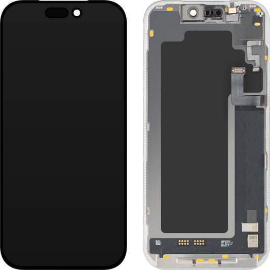 Displej s dotykovou obrazovkou a světelným proximitačním senzorem MP kompatibilní s Apple iPhone 17 Pro, s rámečkem, softwarová verze OLED FHD 120Hz diagnostika, černá