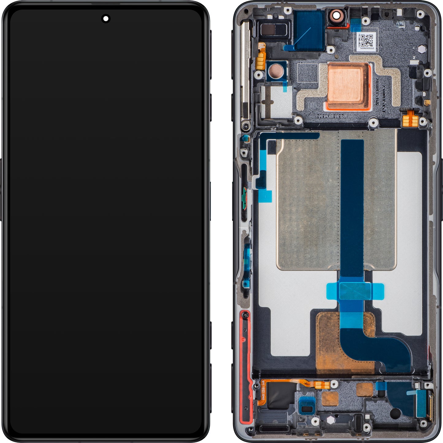 Displej s dotykovou obrazovkou Xiaomi Poco F4 GT, s rámem, černý (Stealth Black), Service Pack 5600090L1000